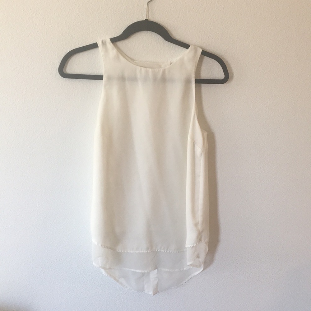 White H&M Tank with Open Back